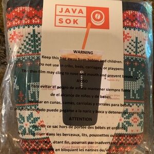NEW IN PACKAGE…JavaSok cold cup sleeve….Holiday Sweater